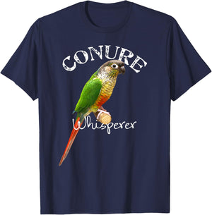 Funny Conure Whisperer Green Cheek Conure Bird Gift T-Shirt - T-Shirt | Navy