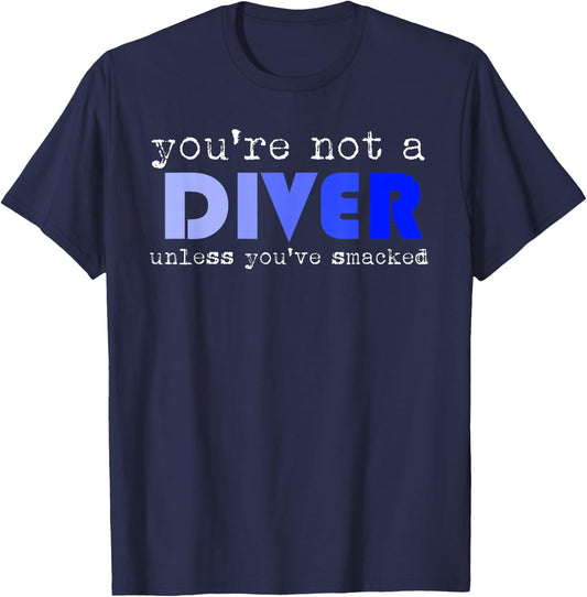 Funny Water Jumping Statement Athletes Art Diver Gift T-Shirt - T-Shirt | Navy