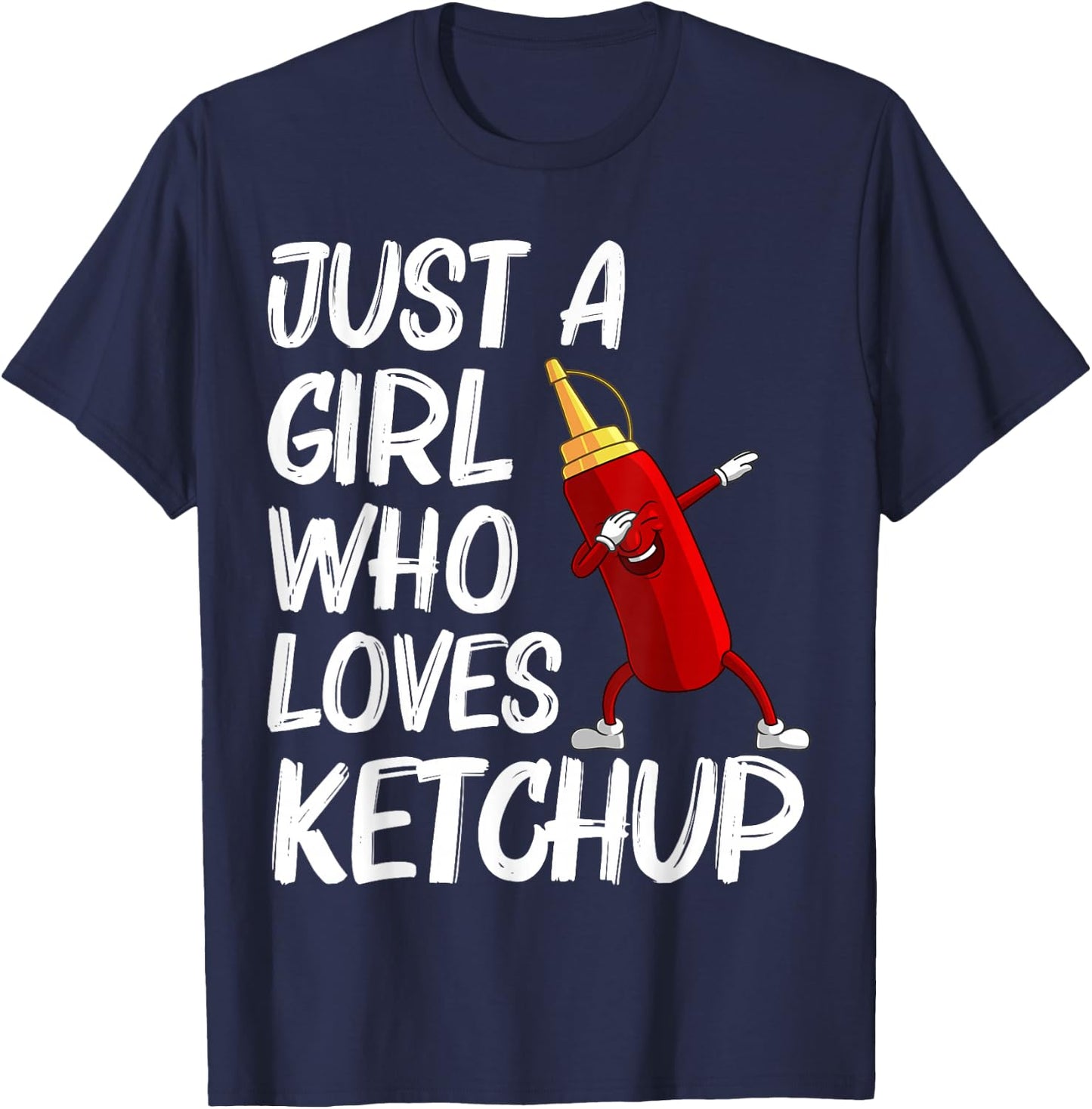 Funny Ketchup Gift Girls Kids Ketchup Merchandise Tomato T-Shirt - T-Shirt | Navy