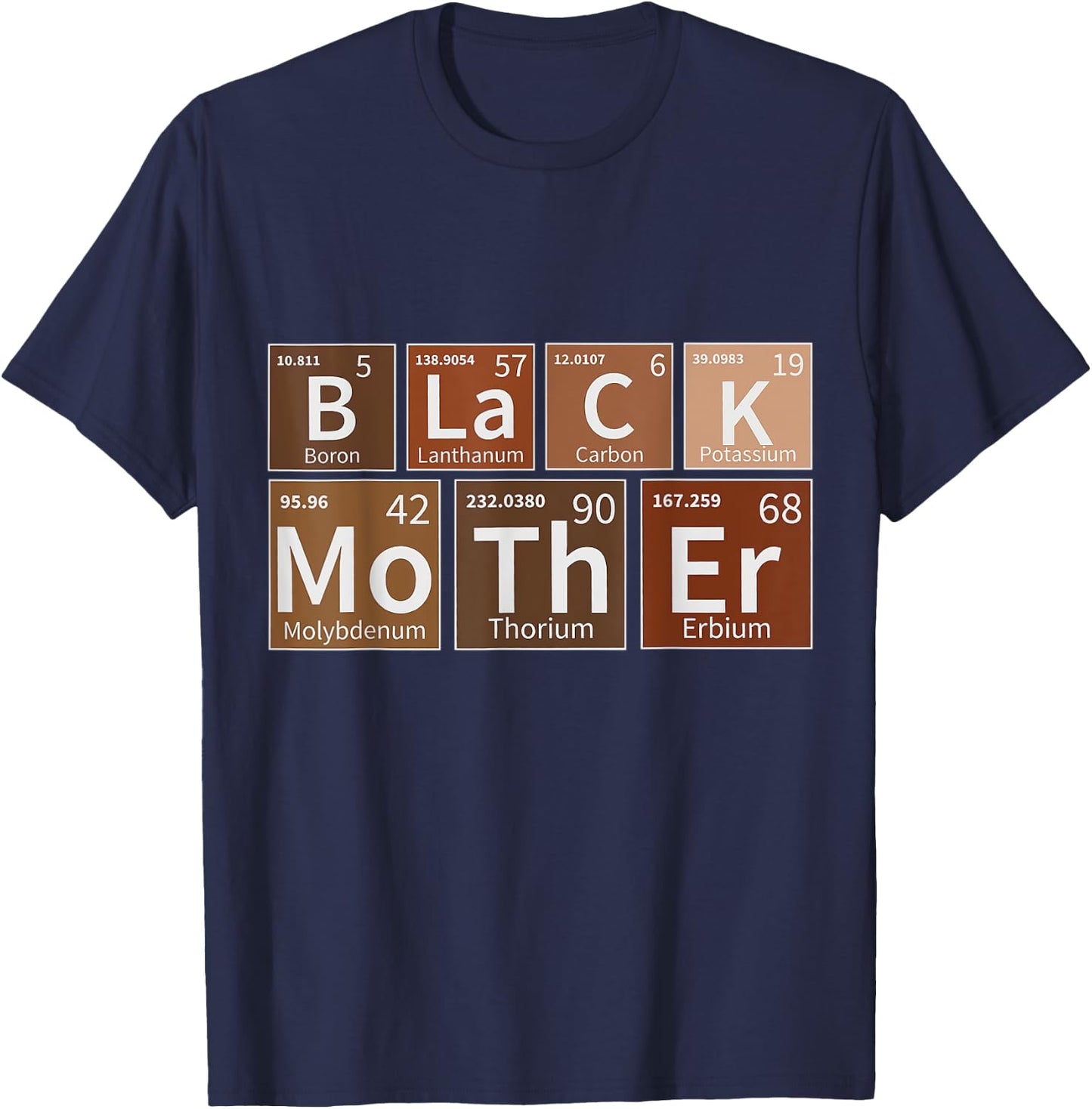 Melanin Black Mother Periodic Table African American Mom T-Shirt - T-Shirt | Navy
