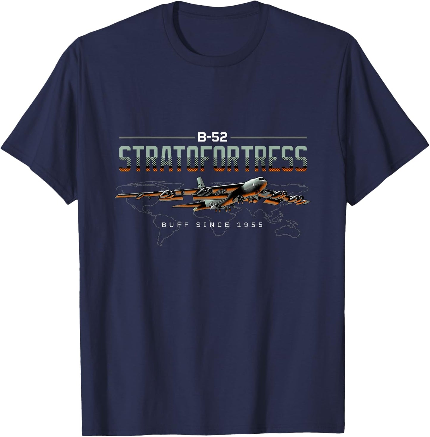 Military Aircraft B-52 Buff Since 1955 Global Reach T-Shirt - T-Shirt | Navy