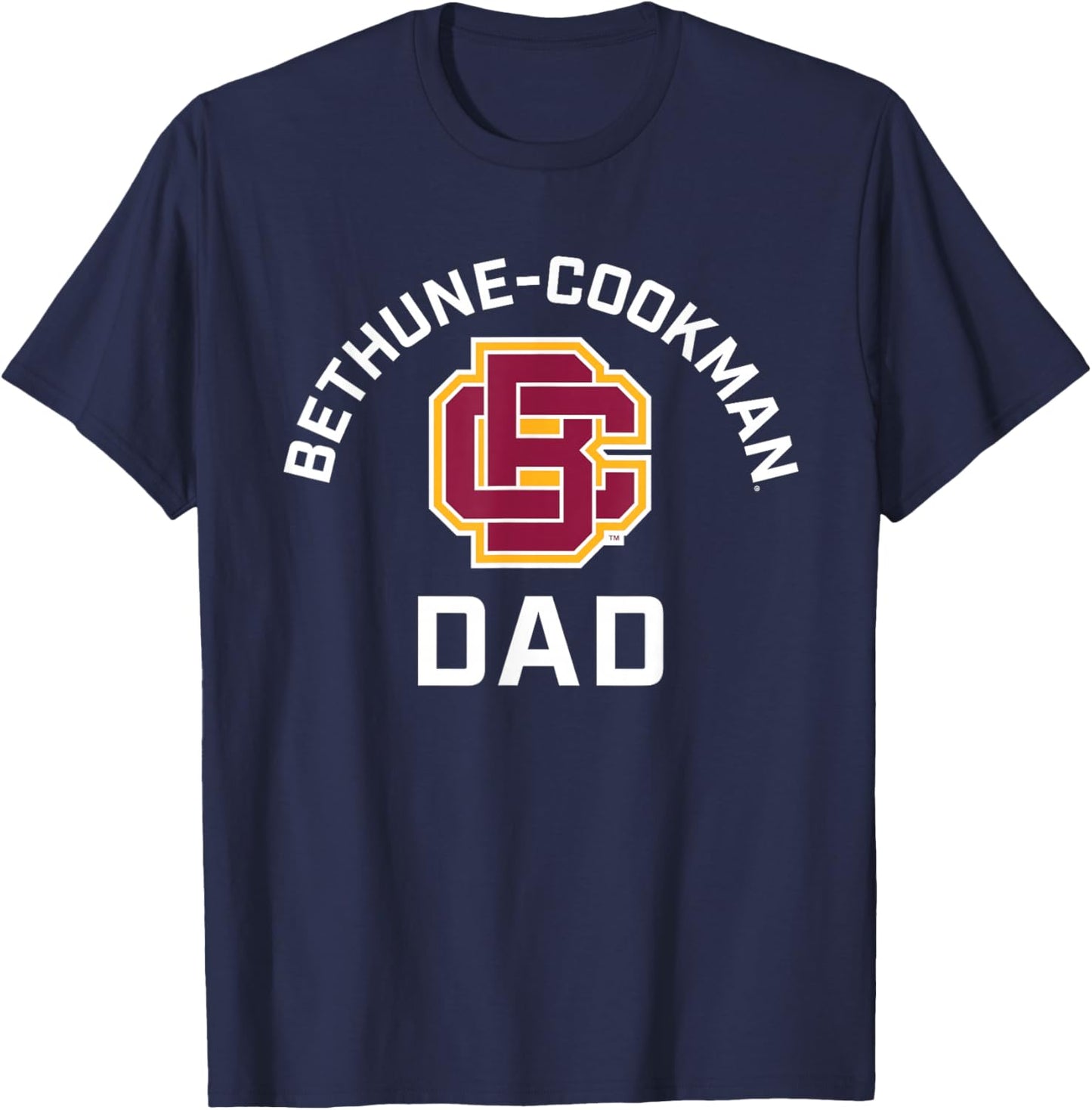 Bethune-Cookman University Wildcats Arched Dad T-Shirt - T-Shirt | Navy