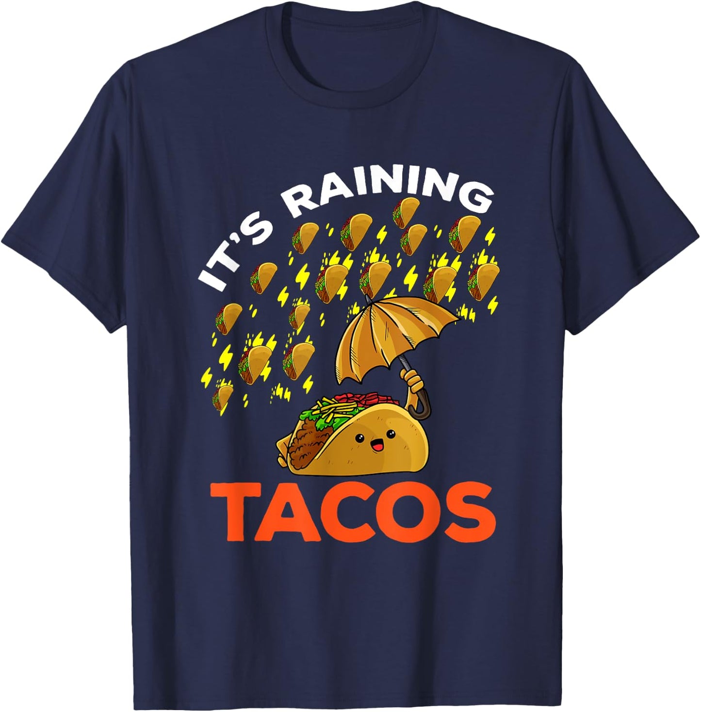 It's Raining Tacos Funny Mexican Food Kids Boy Girl T-Shirt - T-Shirt | Navy