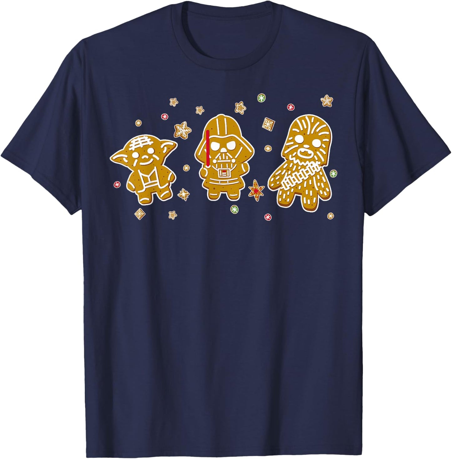 Star Wars Character Gingerbread Portrait T-Shirt - T-Shirt | Navy