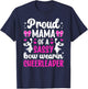Proud Mama Of A Cheerleader Mom Cheer Mom Cheerleading Mom T-Shirt - T-Shirt | Navy