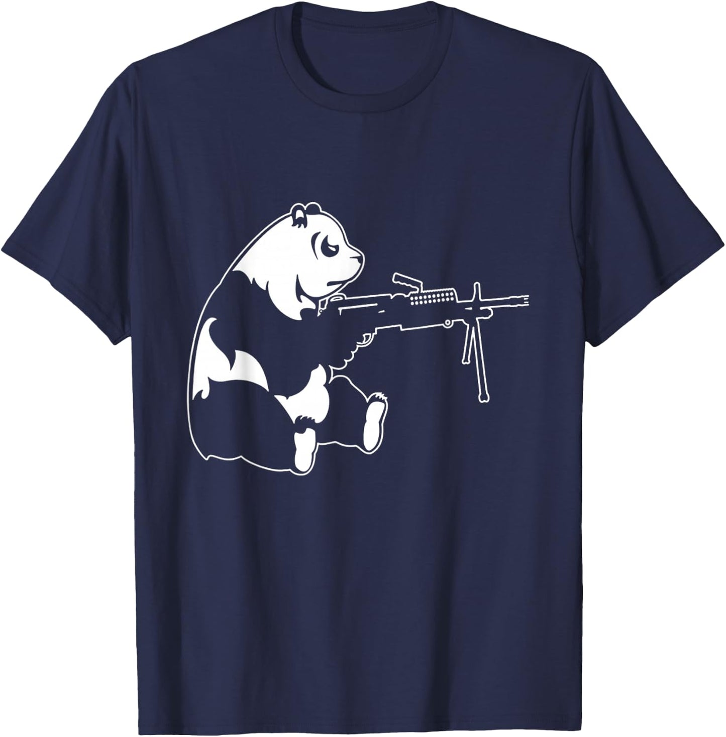Panda Machine Gun T-Shirt - T-Shirt | Navy