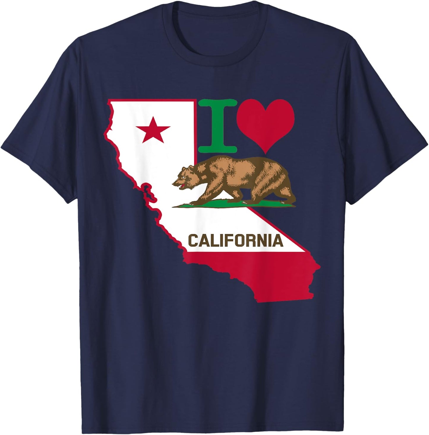 I Love California T-Shirt - T-Shirt | Navy