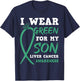 Liver Cancer Awareness Primary Hepatic Mom Dad Parents Gift T-Shirt - T-Shirt | Navy