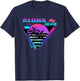 Aloha Hawaii Island Palm Beach Women Kids T-Shirt - T-Shirt | Navy