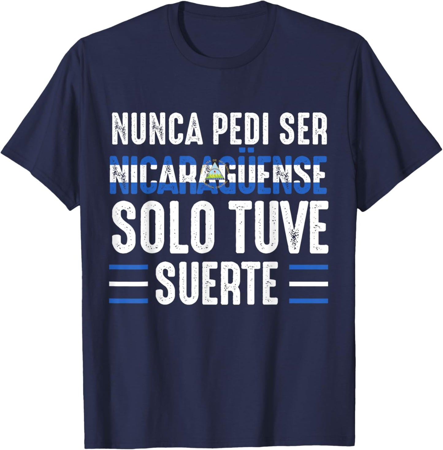 Nicaragua Flag Camiseta Nicaraguan Nicoya Pinoleros Nica T-Shirt - T-Shirt | Navy