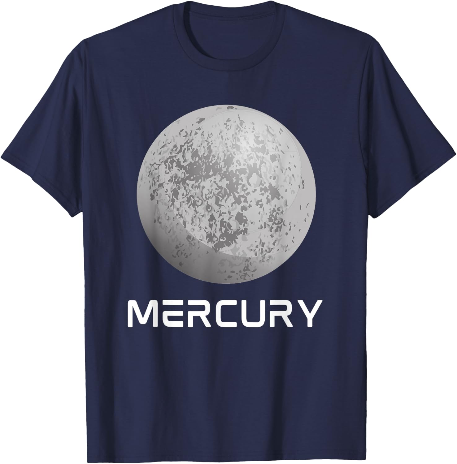 Solar System Planet Mercury Outer Space T-Shirt - T-Shirt | Navy