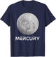 Solar System Planet Mercury Outer Space T-Shirt - T-Shirt | Navy