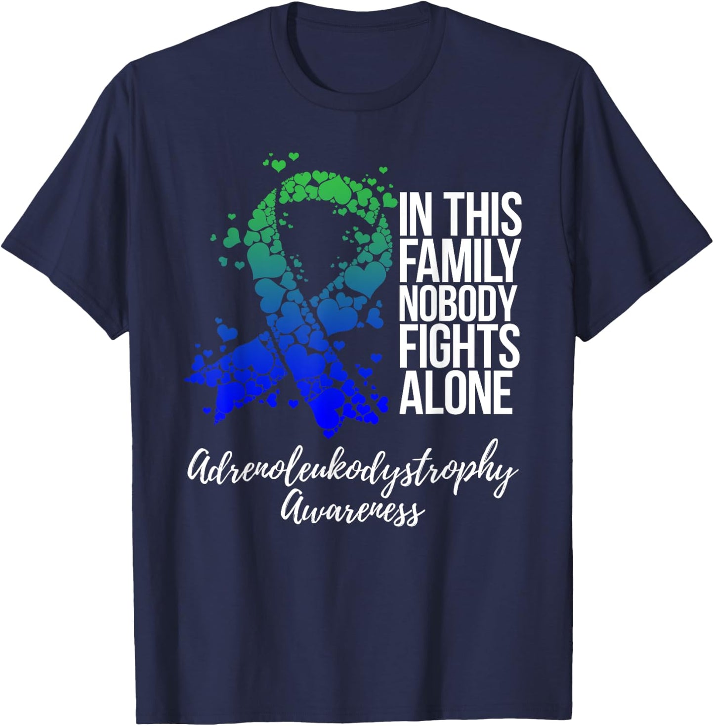 Family Support ADL Adrenoleukodystrophy Awareness T-Shirt - T-Shirt | Navy