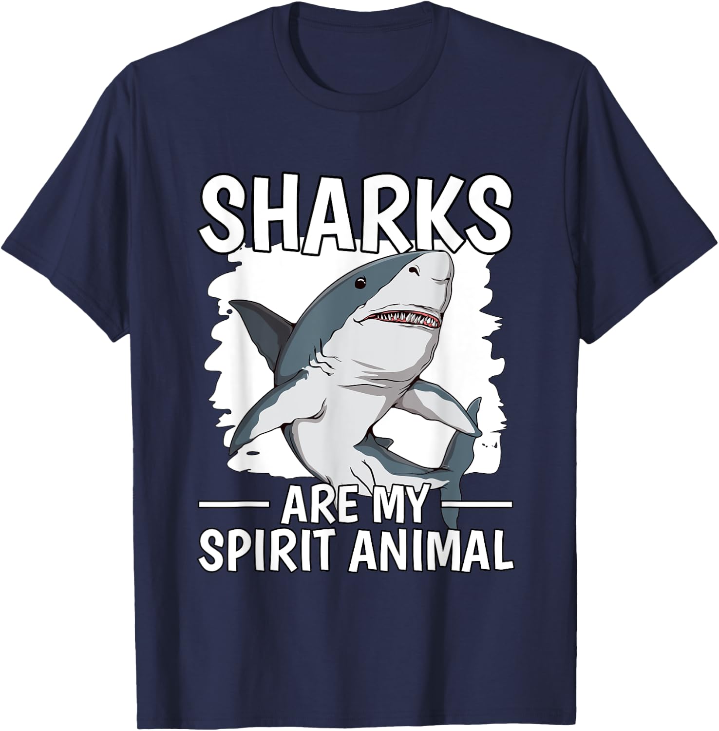 Shark Quote Sharks Are My Spirit Animal Sharks T-Shirt - T-Shirt | Navy