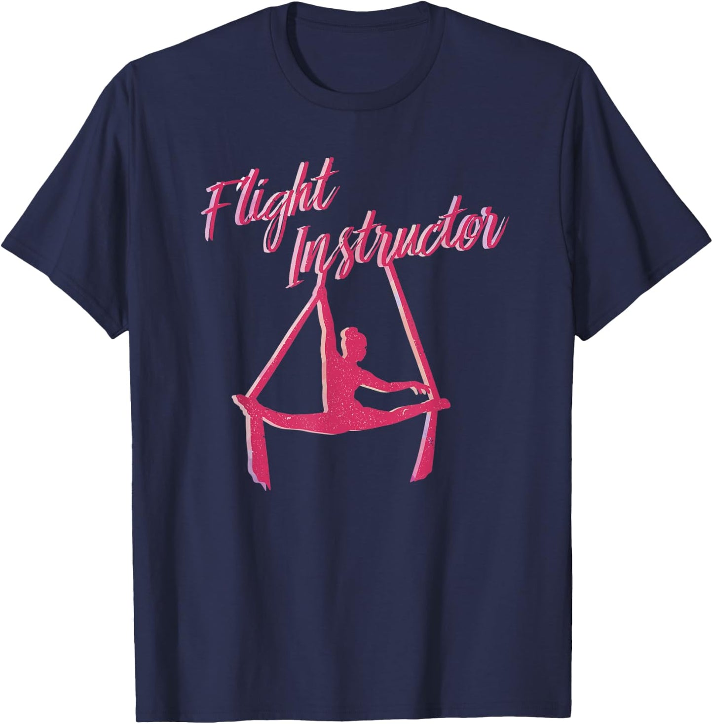 Flight Instructor Aerial SIlks Circus Yoga T-Shirt - T-Shirt | Navy