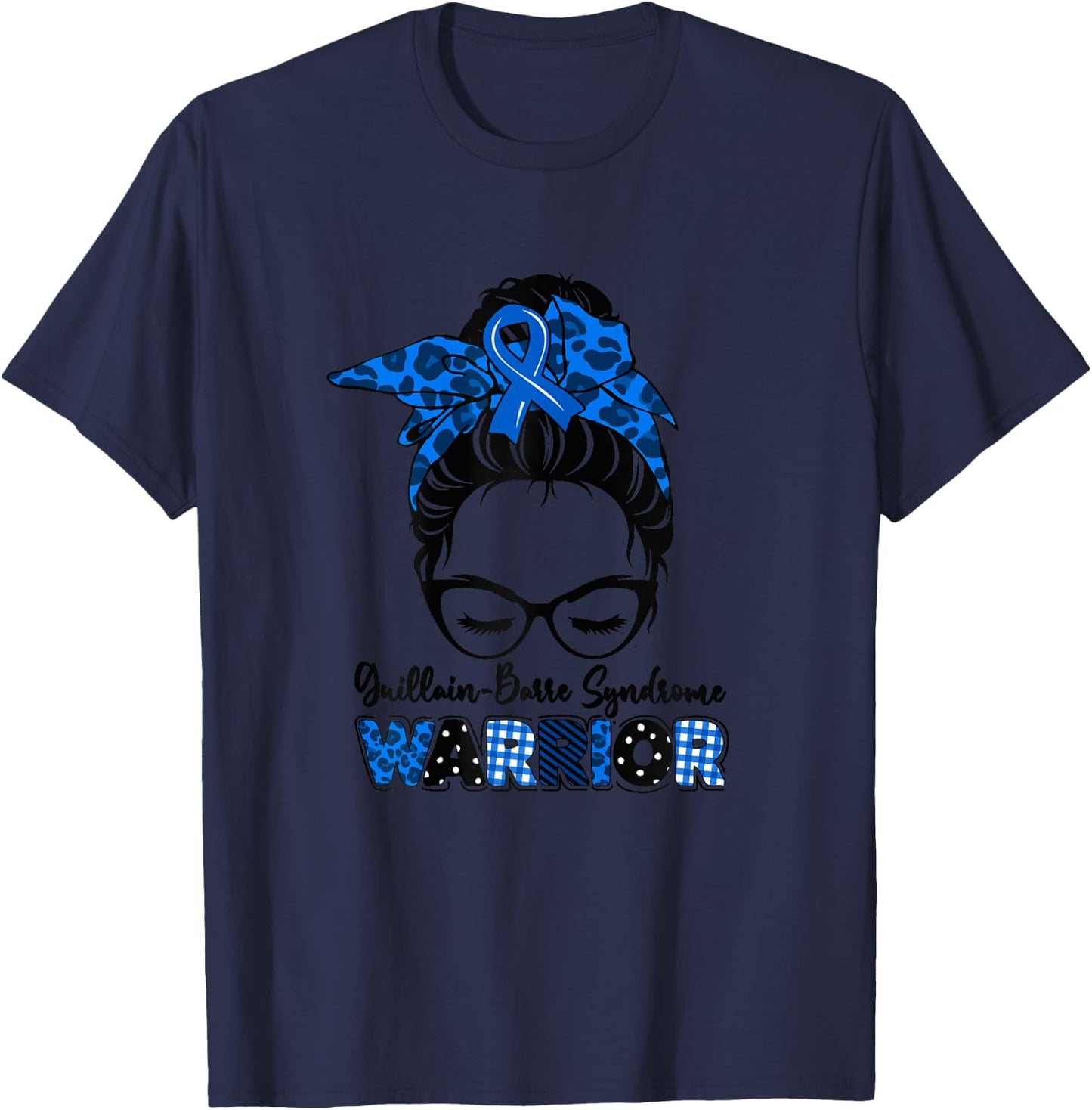 dPX3 Guillain Barre Syndrome Awareness Month Warrior T-Shirt - T-Shirt | Navy