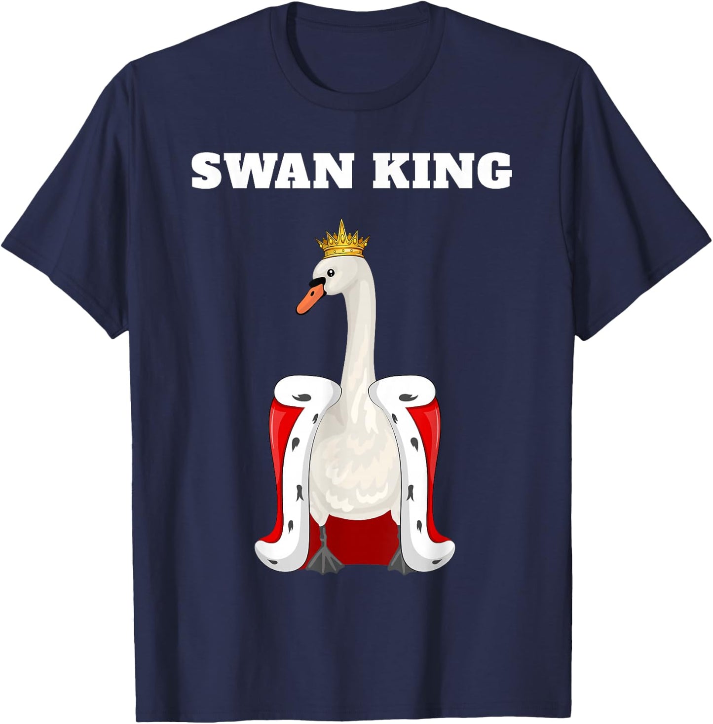Swan King | Swan | Boys Swan T-Shirt - T-Shirt | Navy