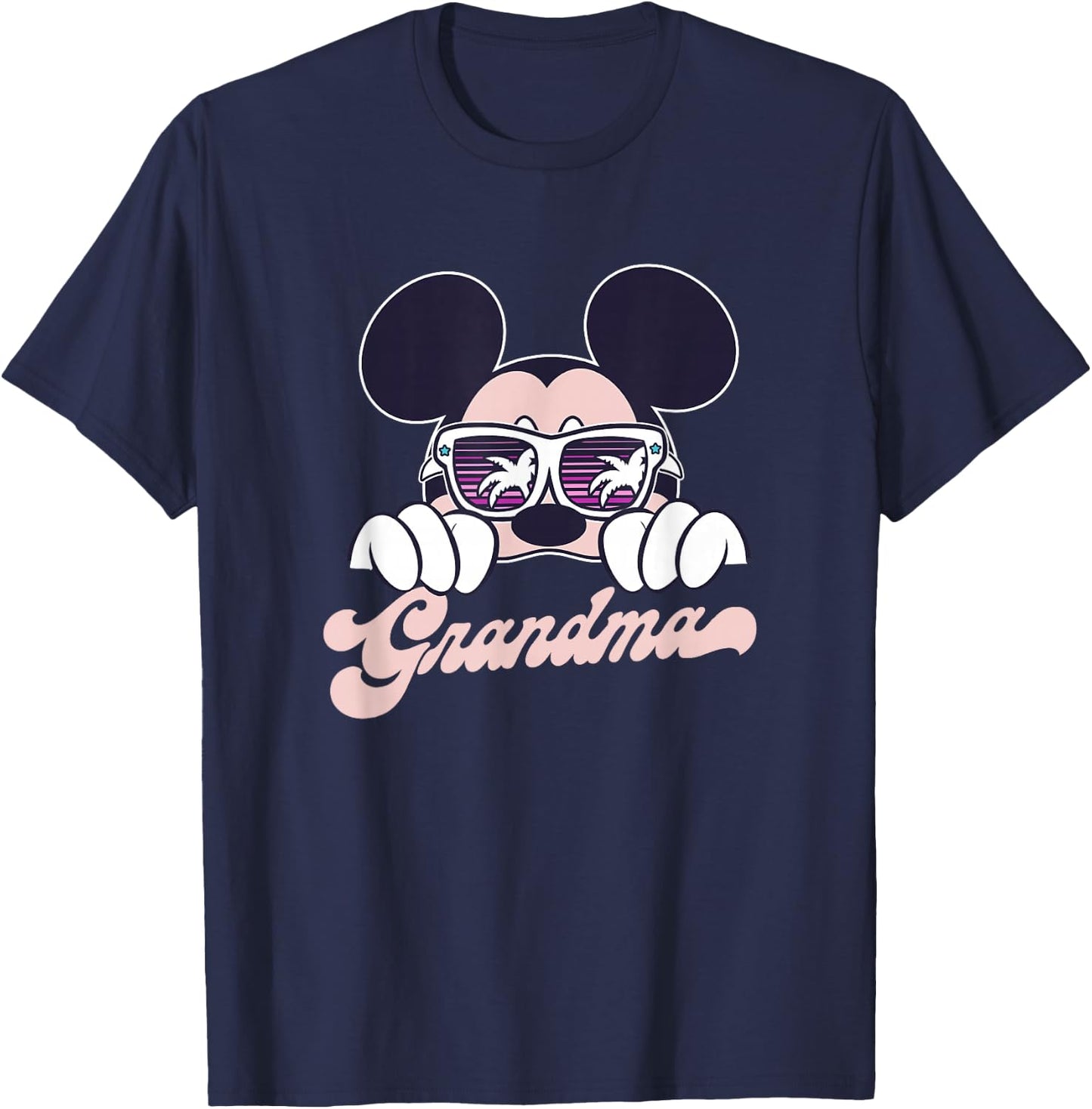 Disney Mickey and Friends Mickey Summer Vibes Grandma Logo T-Shirt - T-Shirt | Navy