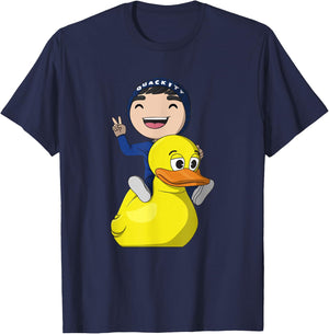 Quackity Black Small T-Shirt - T-Shirt | Navy
