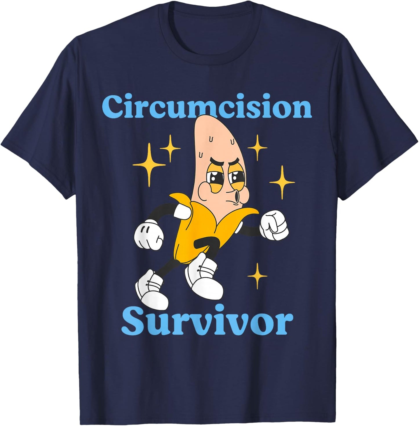 Retro Circumcision Survivor Funny Adult Humor Religious T-Shirt - T-Shirt | Navy