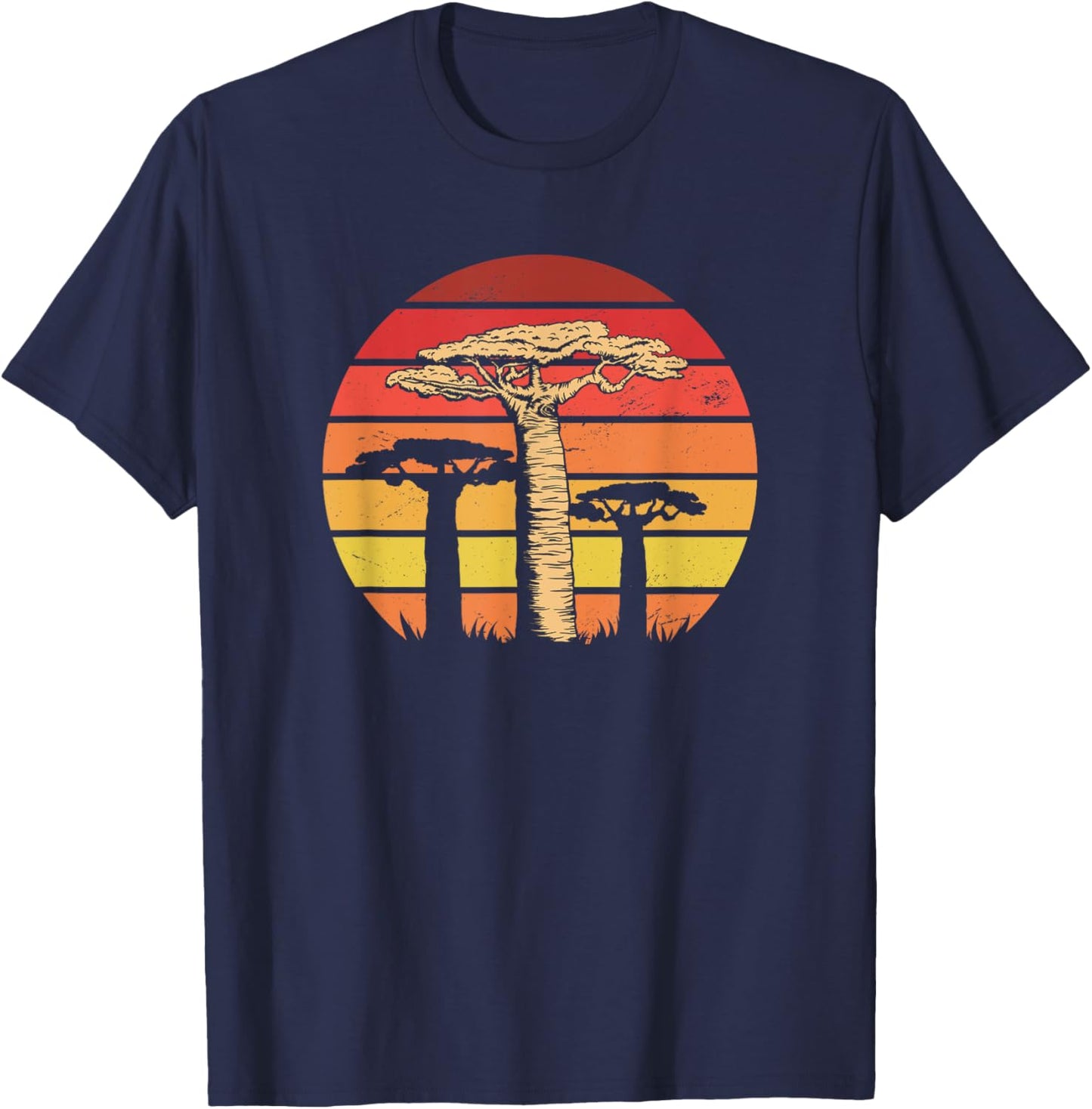 African Trees Baobab T-Shirt - T-Shirt | Navy