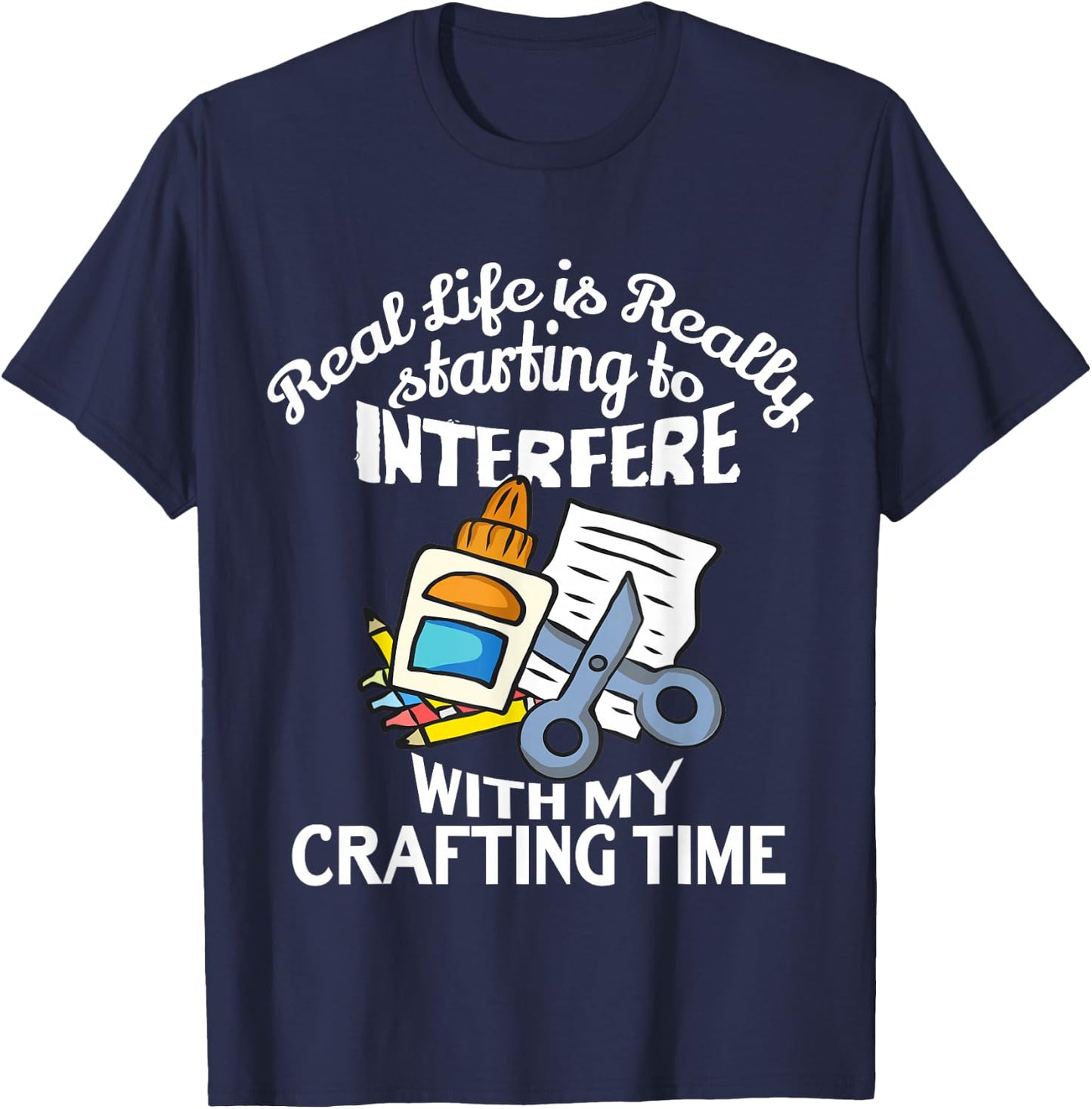 Crafting Gifts For The Women Girls Adults Crafters Crafter T-Shirt - T-Shirt | Navy