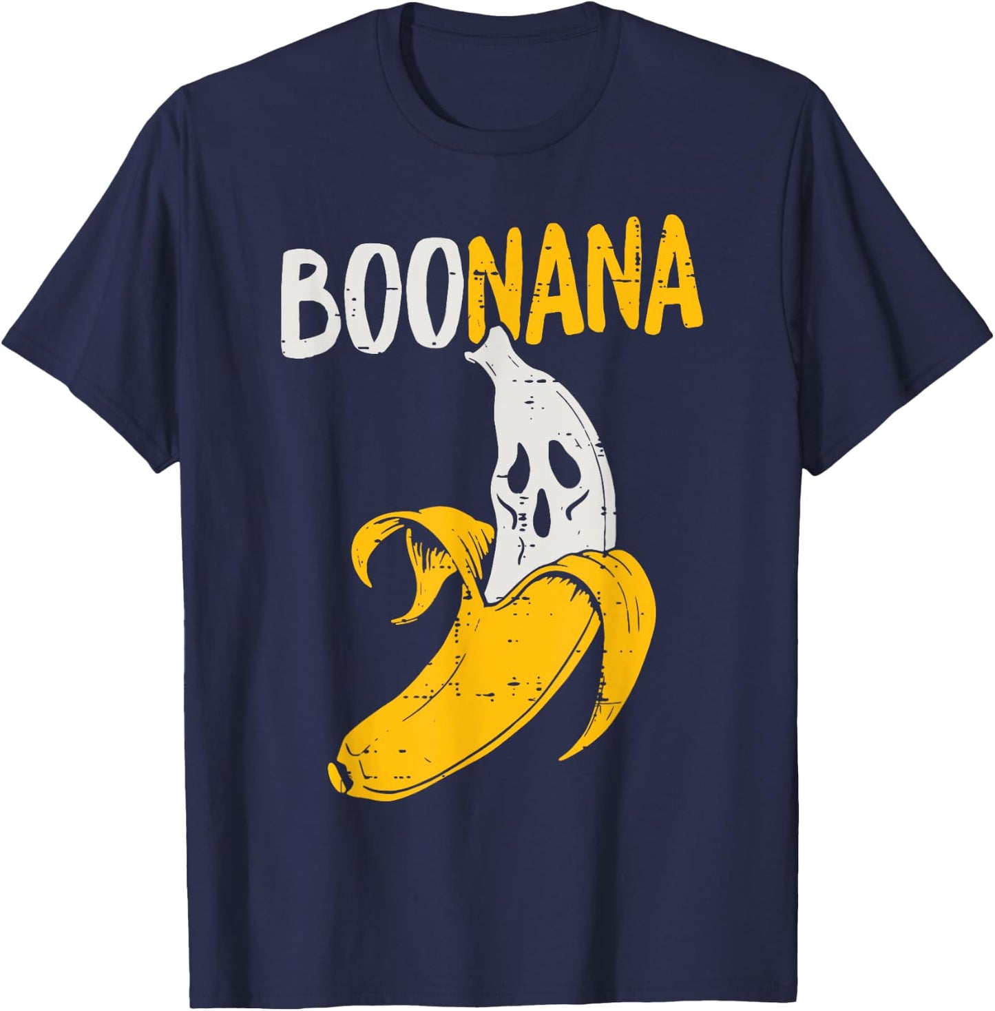 Cute Ghost Banana Halloween Costume Funny Kids Women Boonana T-Shirt - T-Shirt | Navy