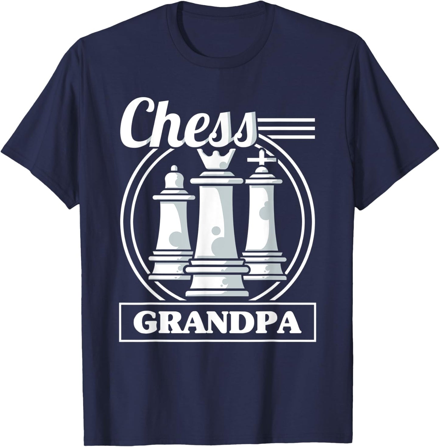 Chess Grandpa Chess Grandfather Funny Chess Player T-Shirt - T-Shirt | Navy