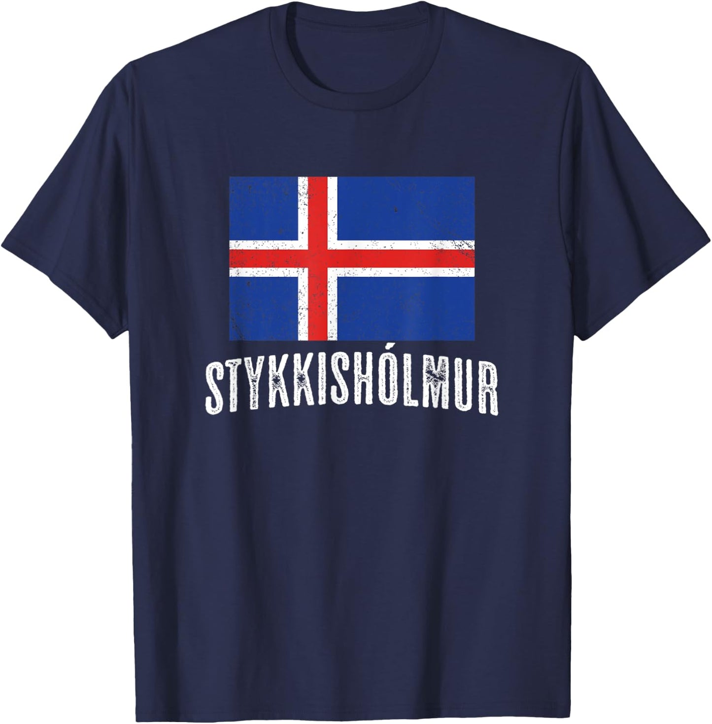 City of Stykkishólmur ICELAND | Icelandic Flag Novelty Merch T-Shirt - T-Shirt | Navy