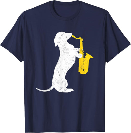 Dachshund Dog Lover Funny Dachshund Playing Saxophones Men Women Girls Kids