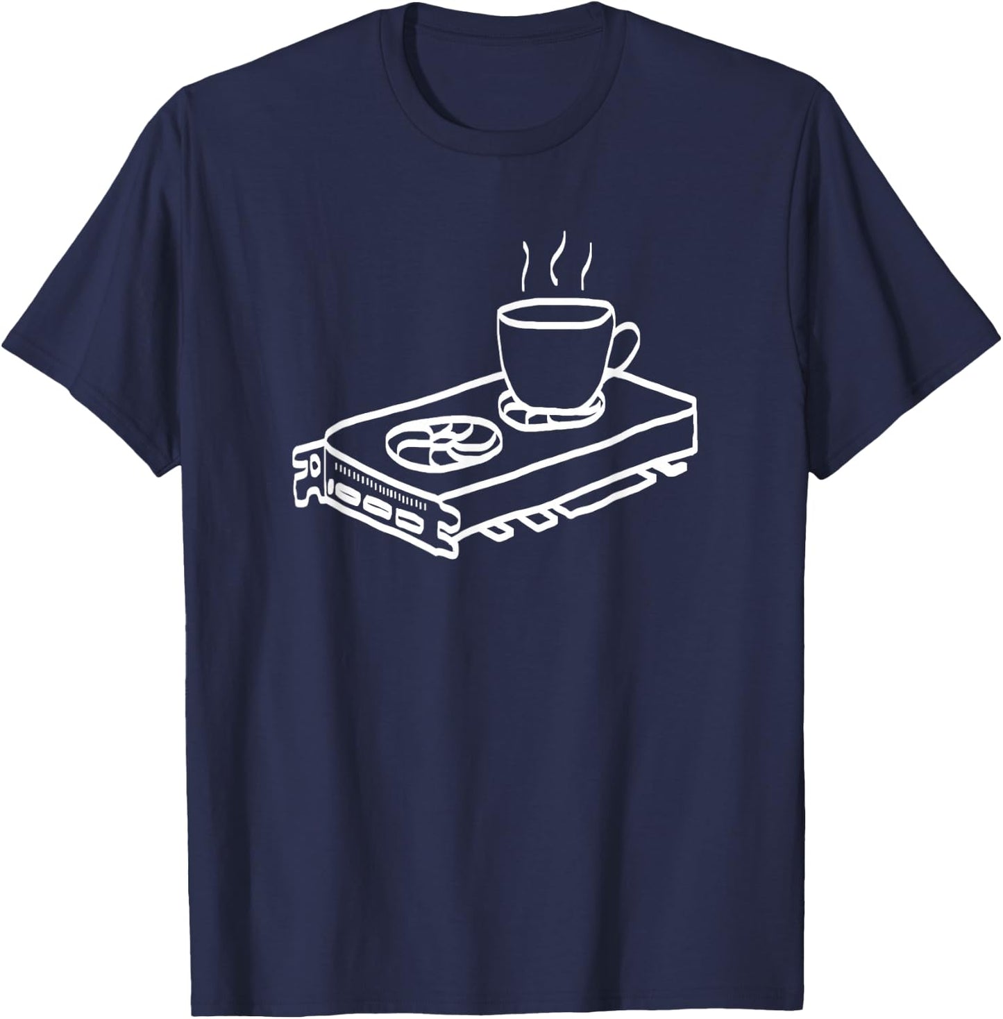 Funny PC Gaming, GPU Cup Holder T-Shirt - T-Shirt | Navy