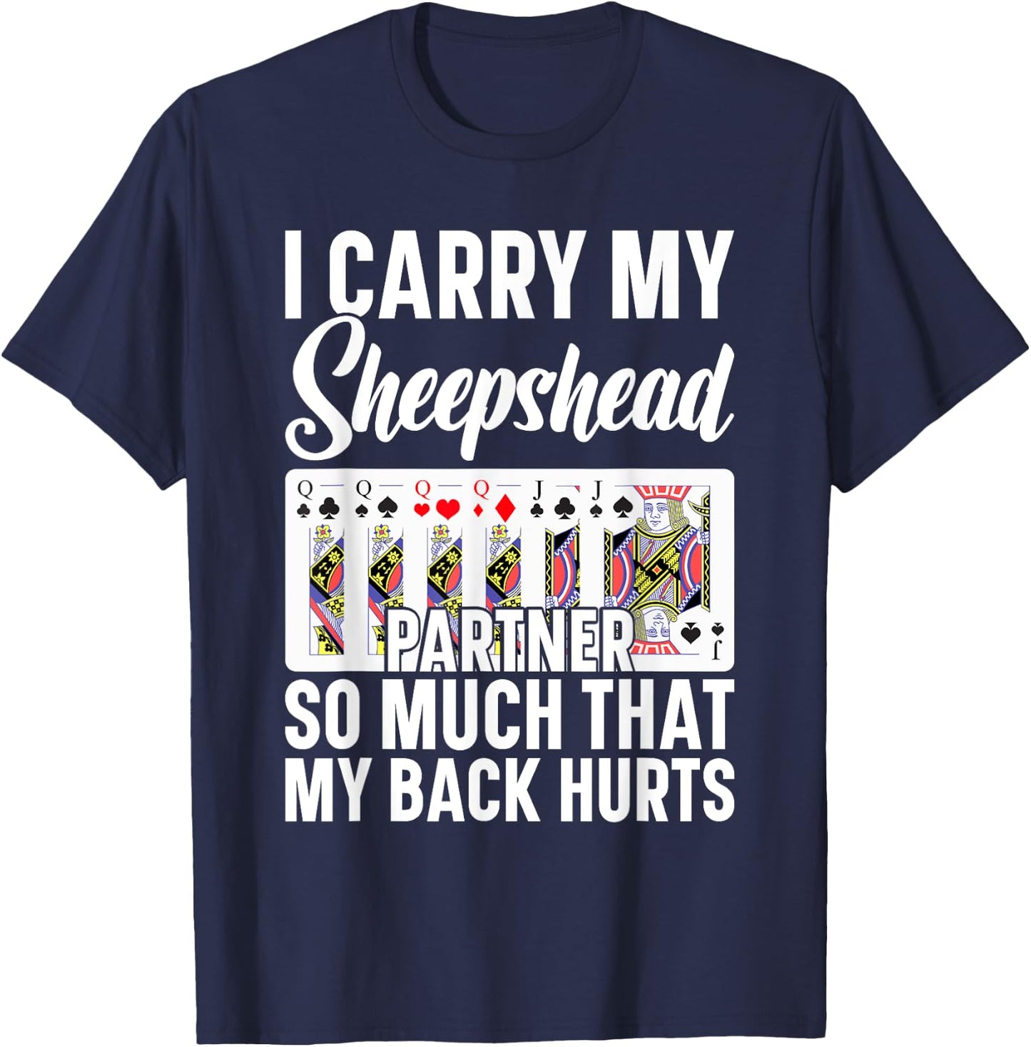 Sheepshead Game Sheepshead Card Game Lover Sheepshead T-Shirt - T-Shirt | Navy