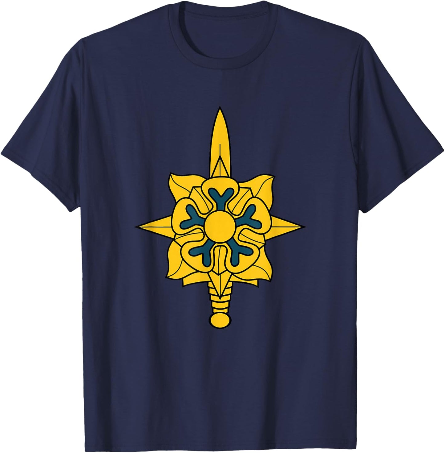 Army Military Intelligence Corps Branch Veteran Insignia T-Shirt - T-Shirt | Navy