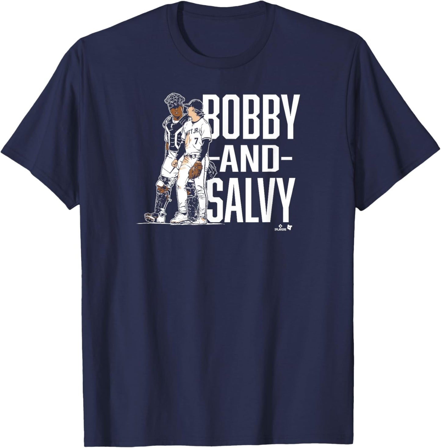 Bobby Witt Jr & Salvador Perez - Bobby & Salvy - KC Baseball T-Shirt - T-Shirt | Navy