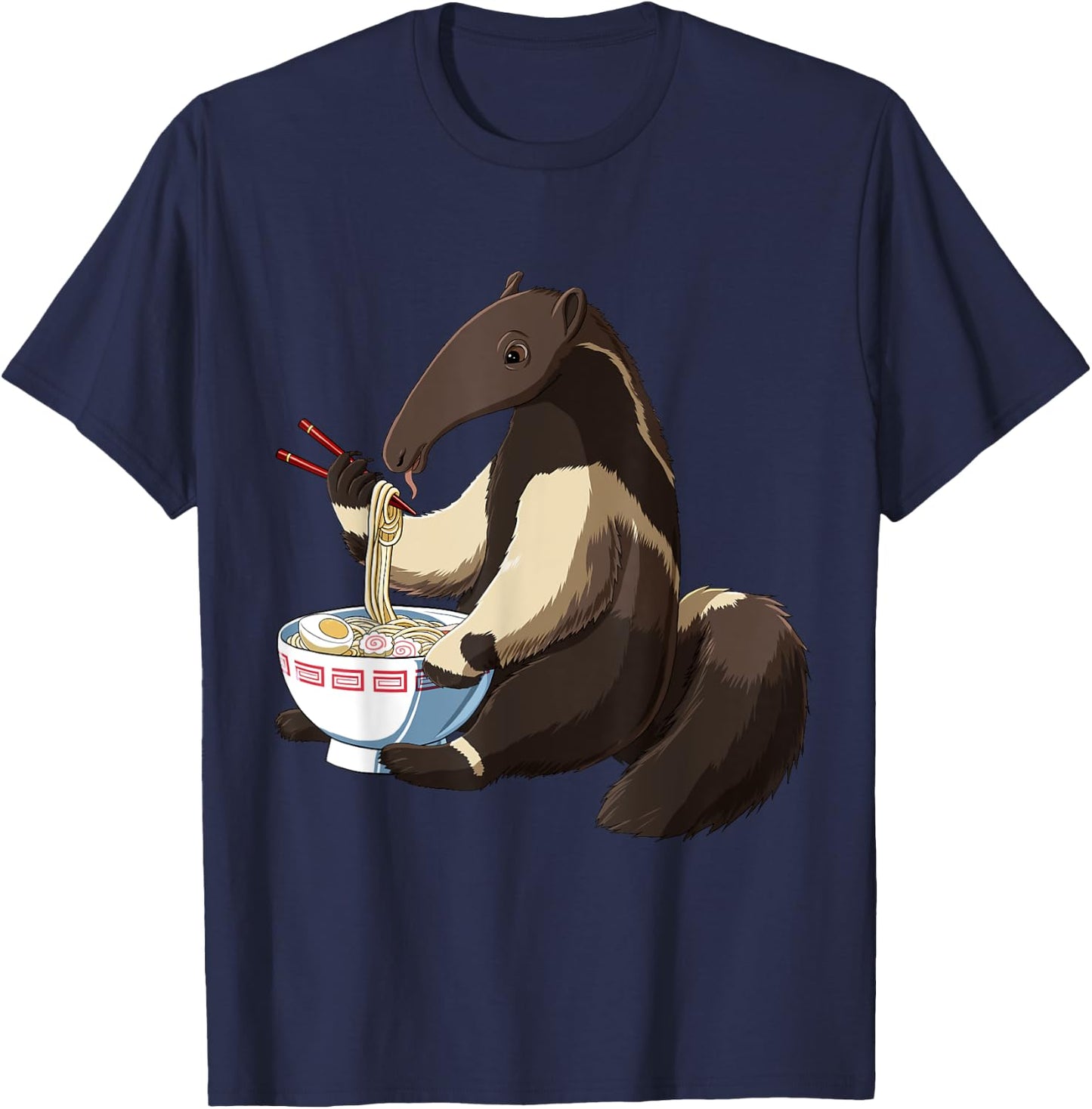 Funny Anteater Gifts Anime Cartoon Anteater , Black, Small T-Shirt - T-Shirt | Navy