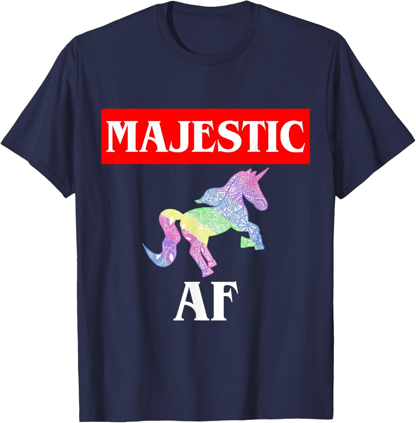 Majestic AF Unicorn T-Shirt - T-Shirt | Navy