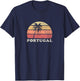 Portugal Vintage 70s Retro Throwback Design T-Shirt - T-Shirt | Navy