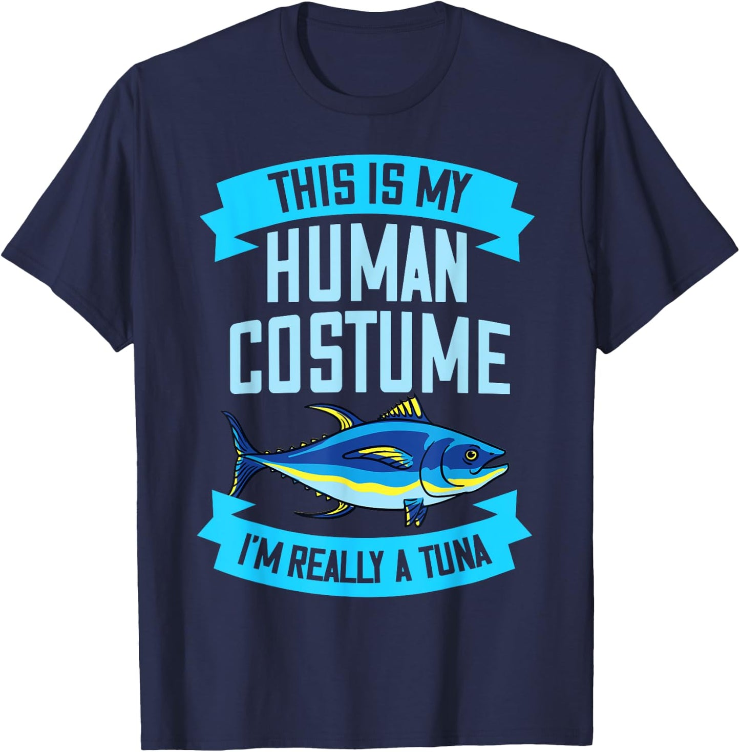 Red Tuna Costume Gift Bluefin Tuna Fish T-Shirt - T-Shirt | Navy