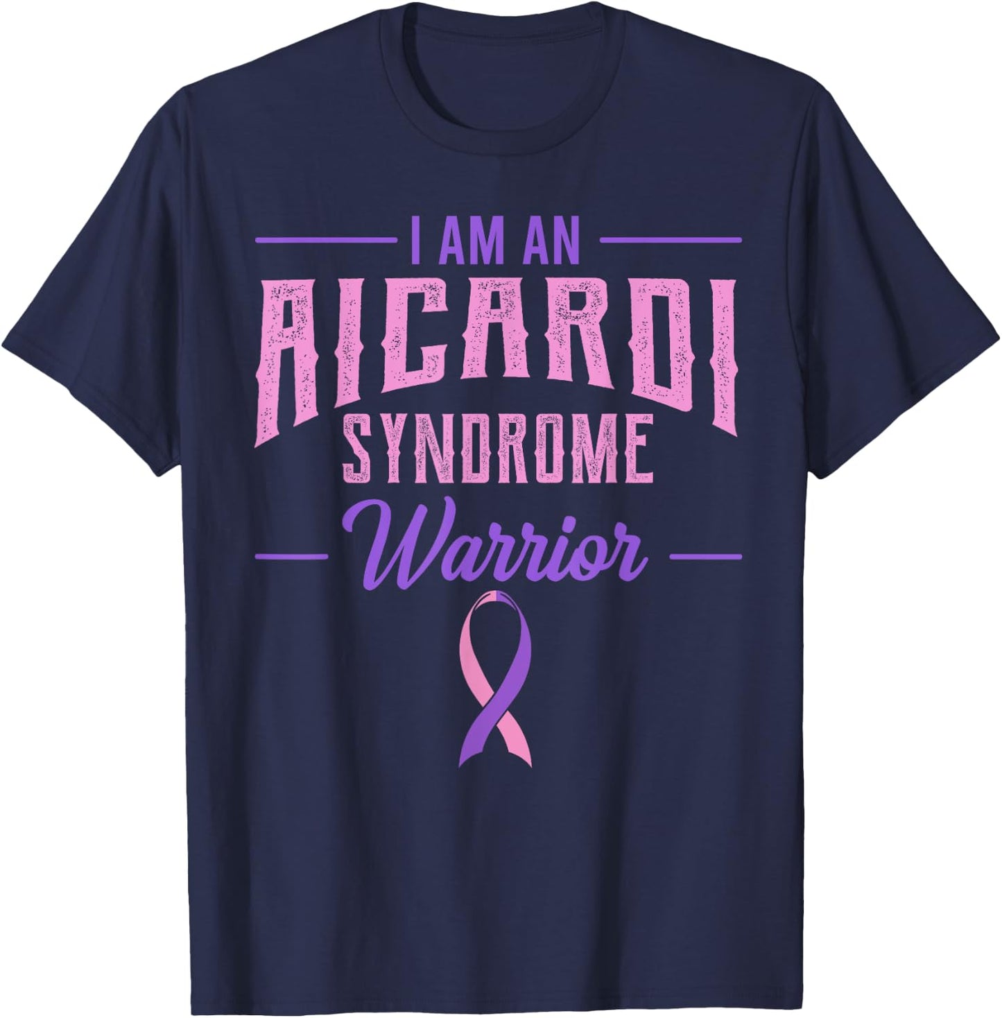 Aicardi Syndrome Warrior Genetic Disorder Corpus Callosum T-Shirt - T-Shirt | Navy