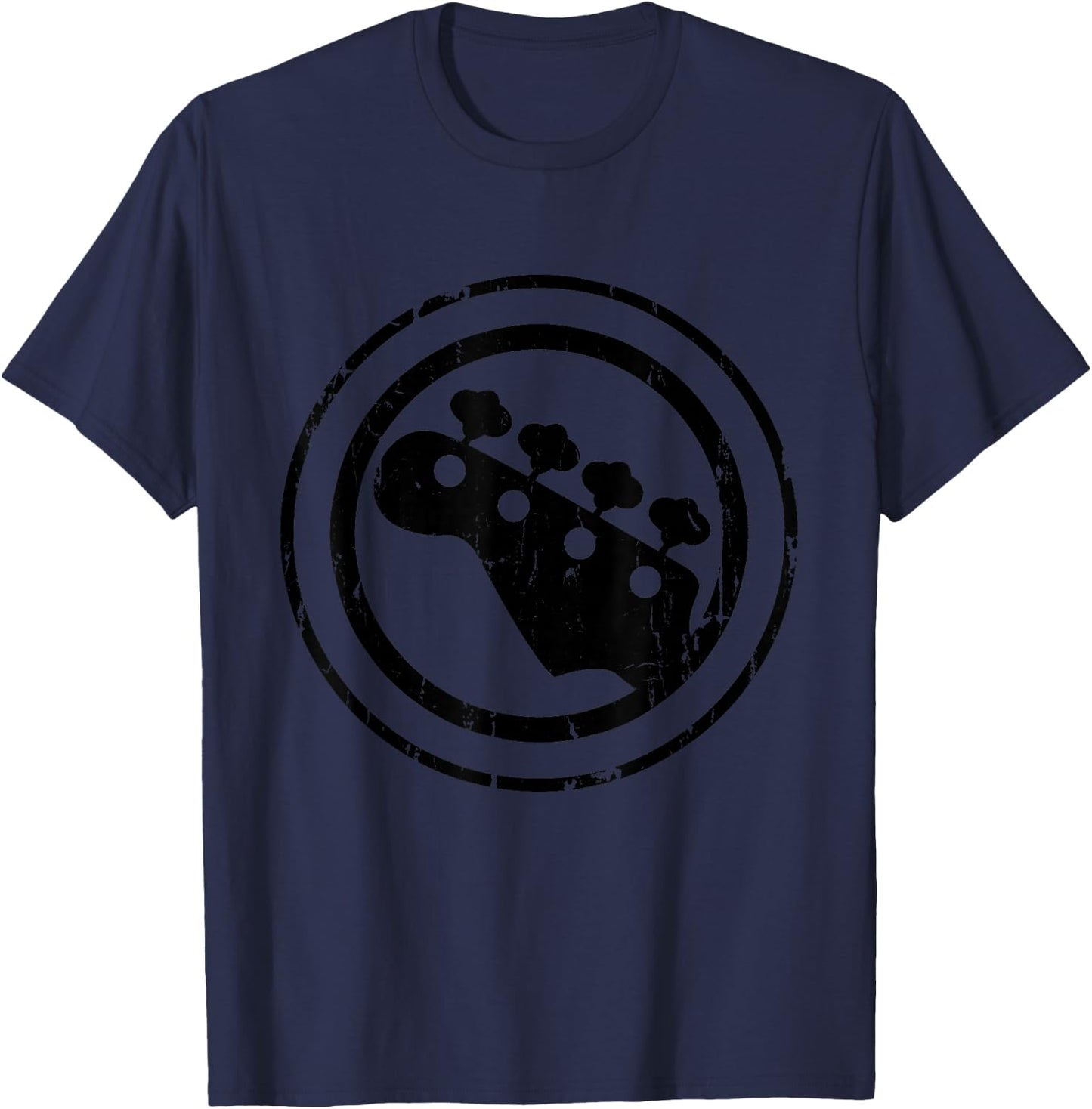 Bass Player Bass Guitar Vintage Bassist Gift T-Shirt - T-Shirt | Navy