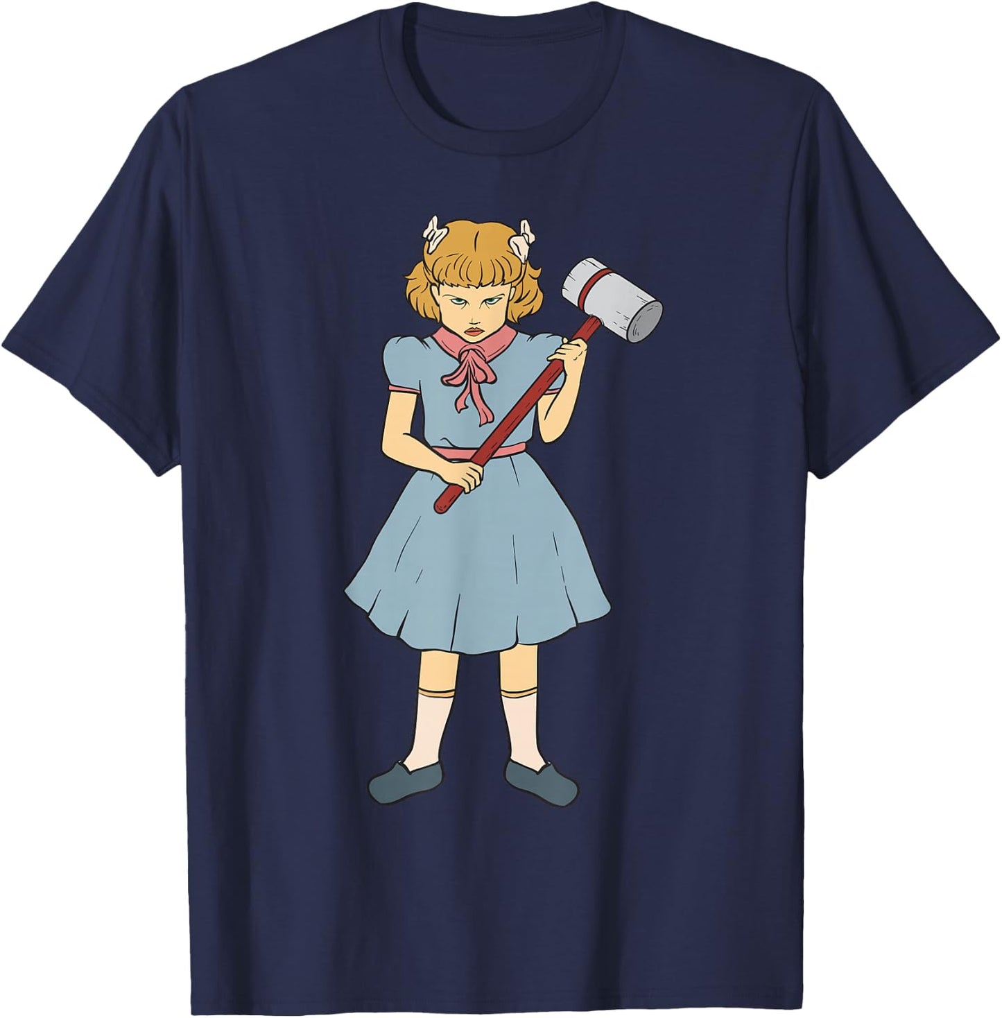 Hammer Girl - Clementine - Gothic Punk Rock Goth Horror Fan T-Shirt - T-Shirt | Navy