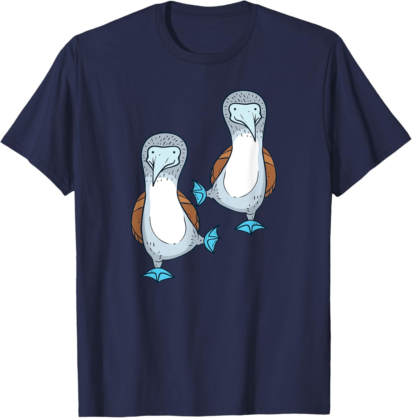 Dancing Sea Bird Fancy Blue Foot Booby - Funny Ornithology T-Shirt - T-Shirt | Navy