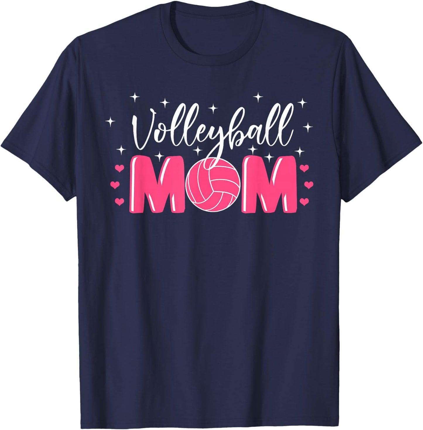 Volleyball Mom Player Mother's Day Mommy Team Sport Fan T-Shirt - T-Shirt | Navy