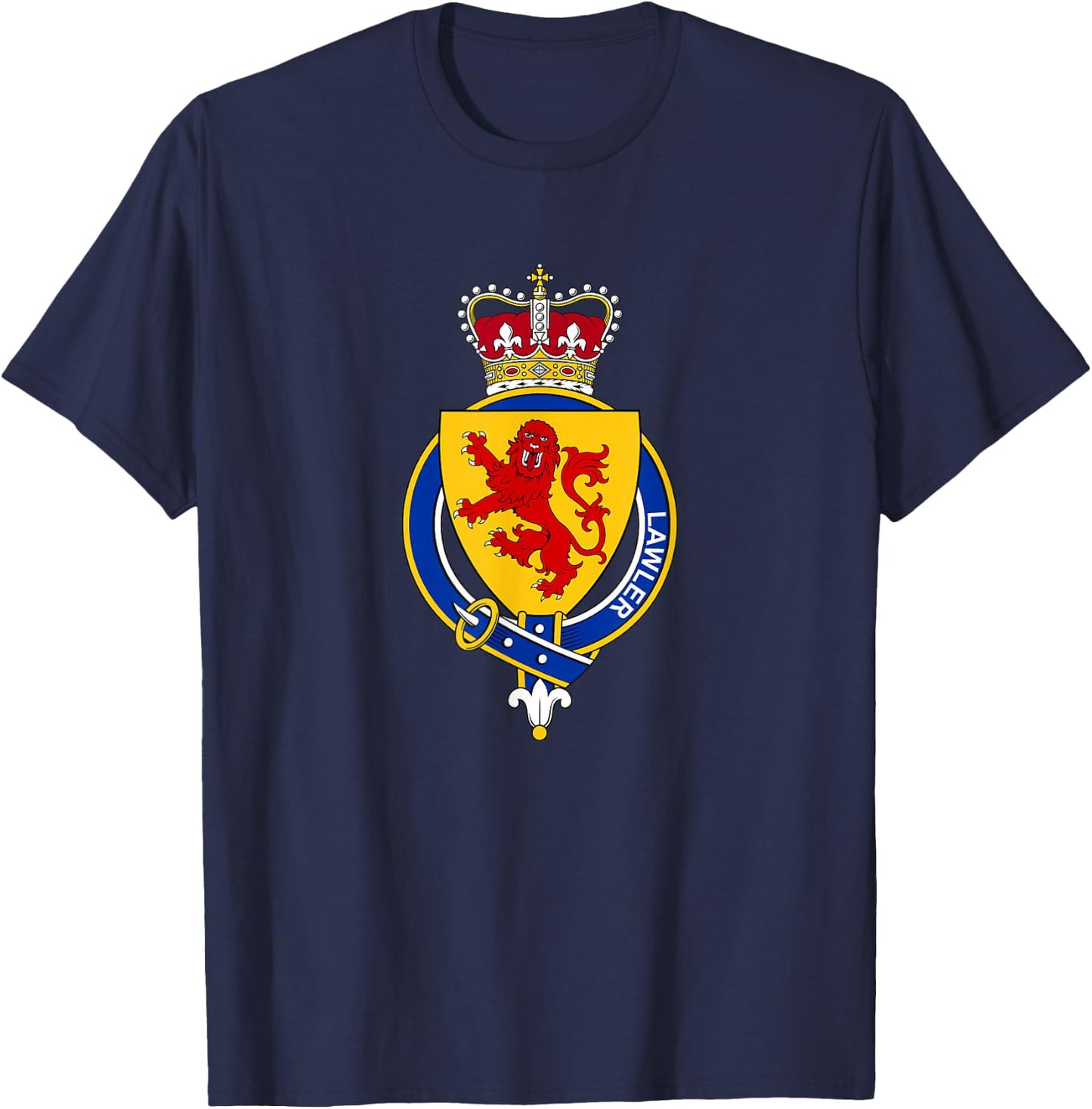 Lawler Coat of Arms - Family Crest T-Shirt - T-Shirt | Navy