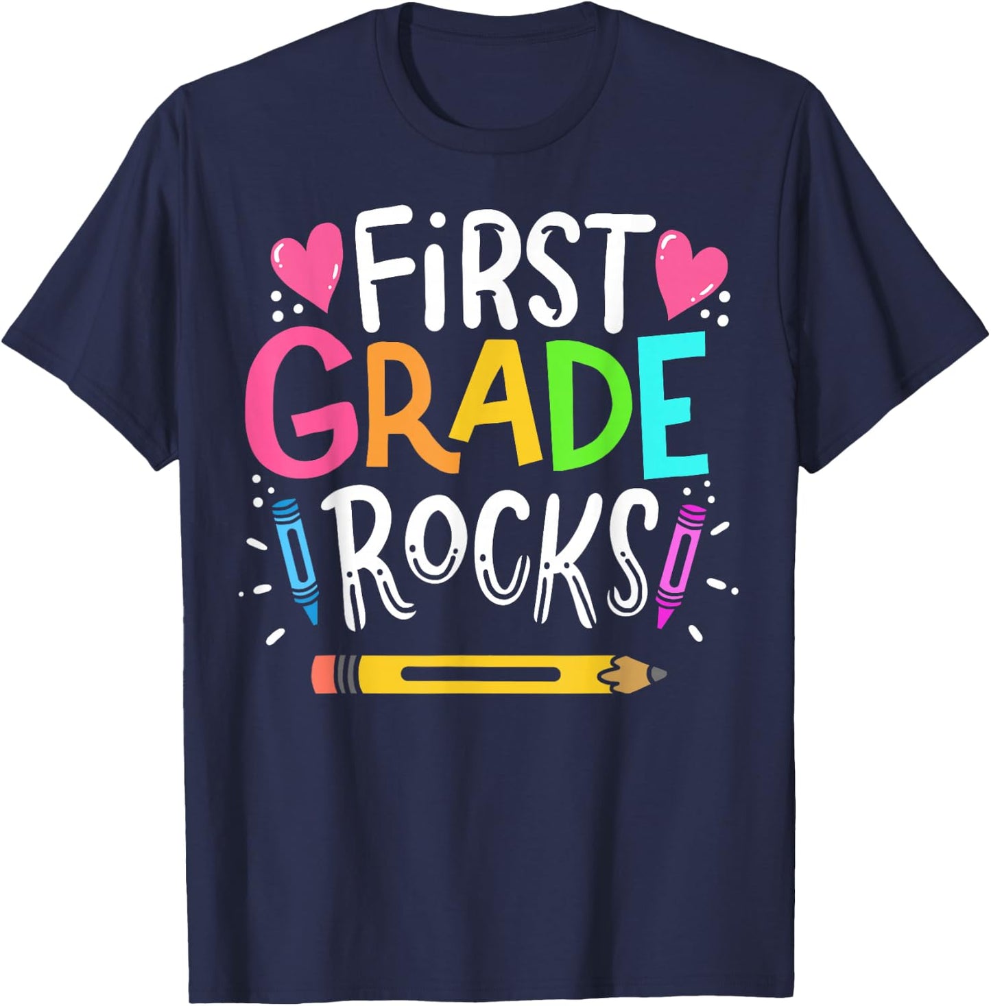 1st Grade Teacher T-Shirt - T-Shirt | Navy