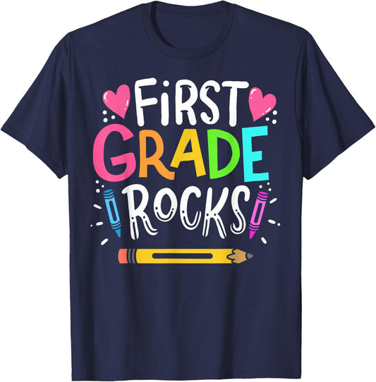 1st Grade Teacher T-Shirt - T-Shirt | Navy