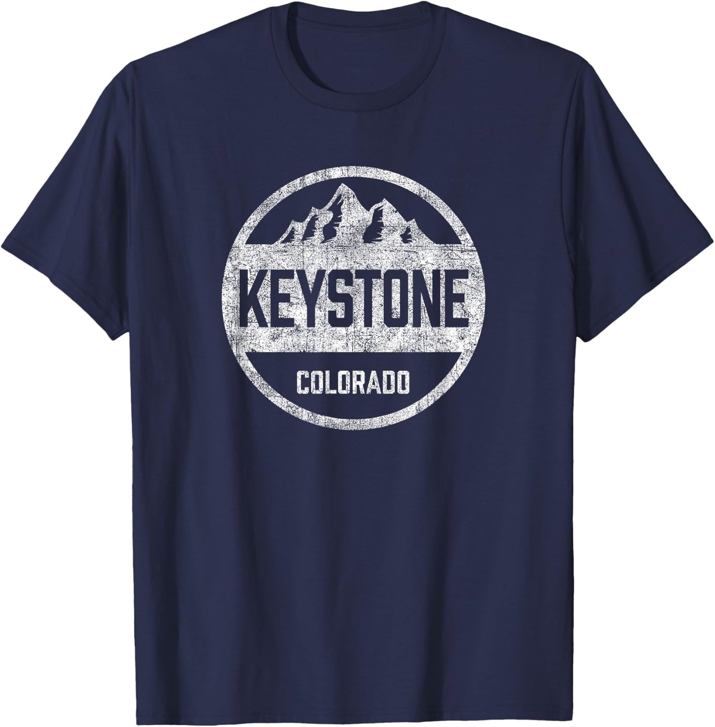 Retro Keystone Colorado Souvenir Mountain Vintage T-Shirt - T-Shirt | Navy