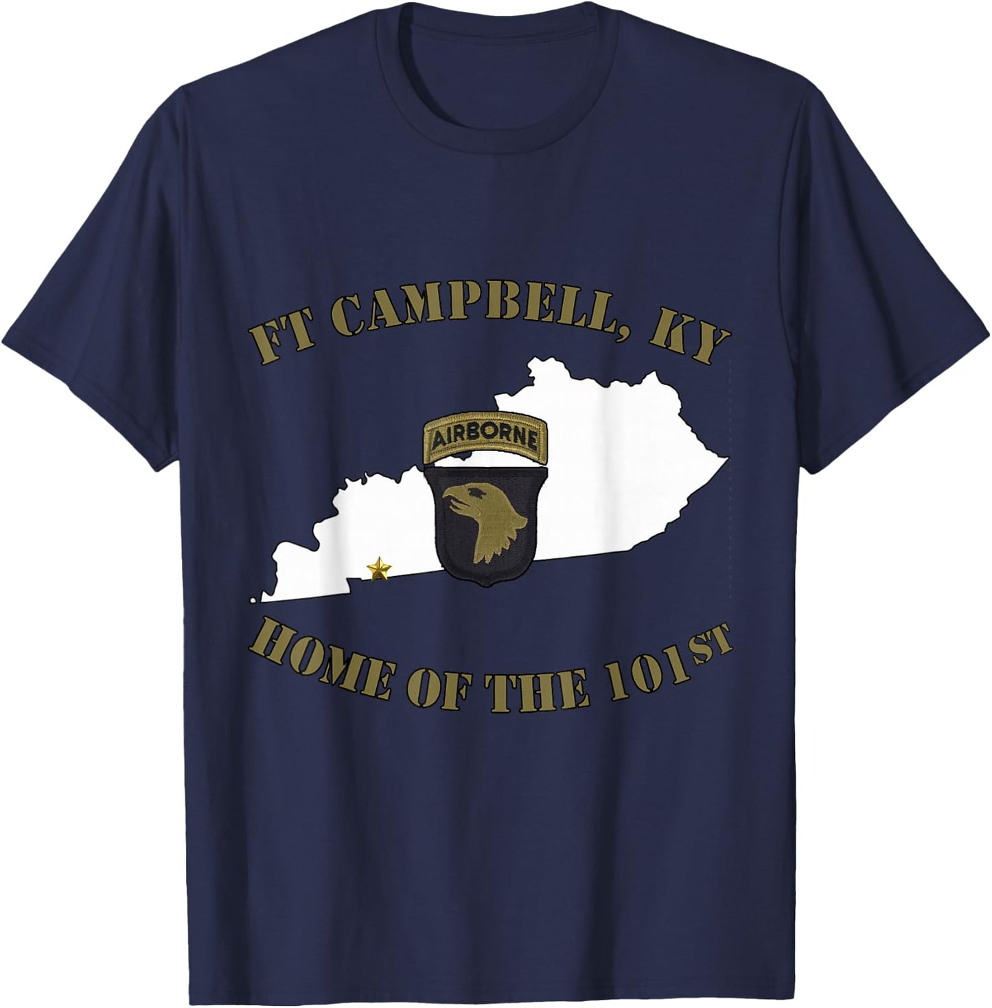 Fort Campbell Army Base-OD Design-Hopkinsville KY design T-Shirt - T-Shirt | Navy