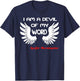 I Am a Devil of My Word Lucifer T-Shirt - T-Shirt | Navy