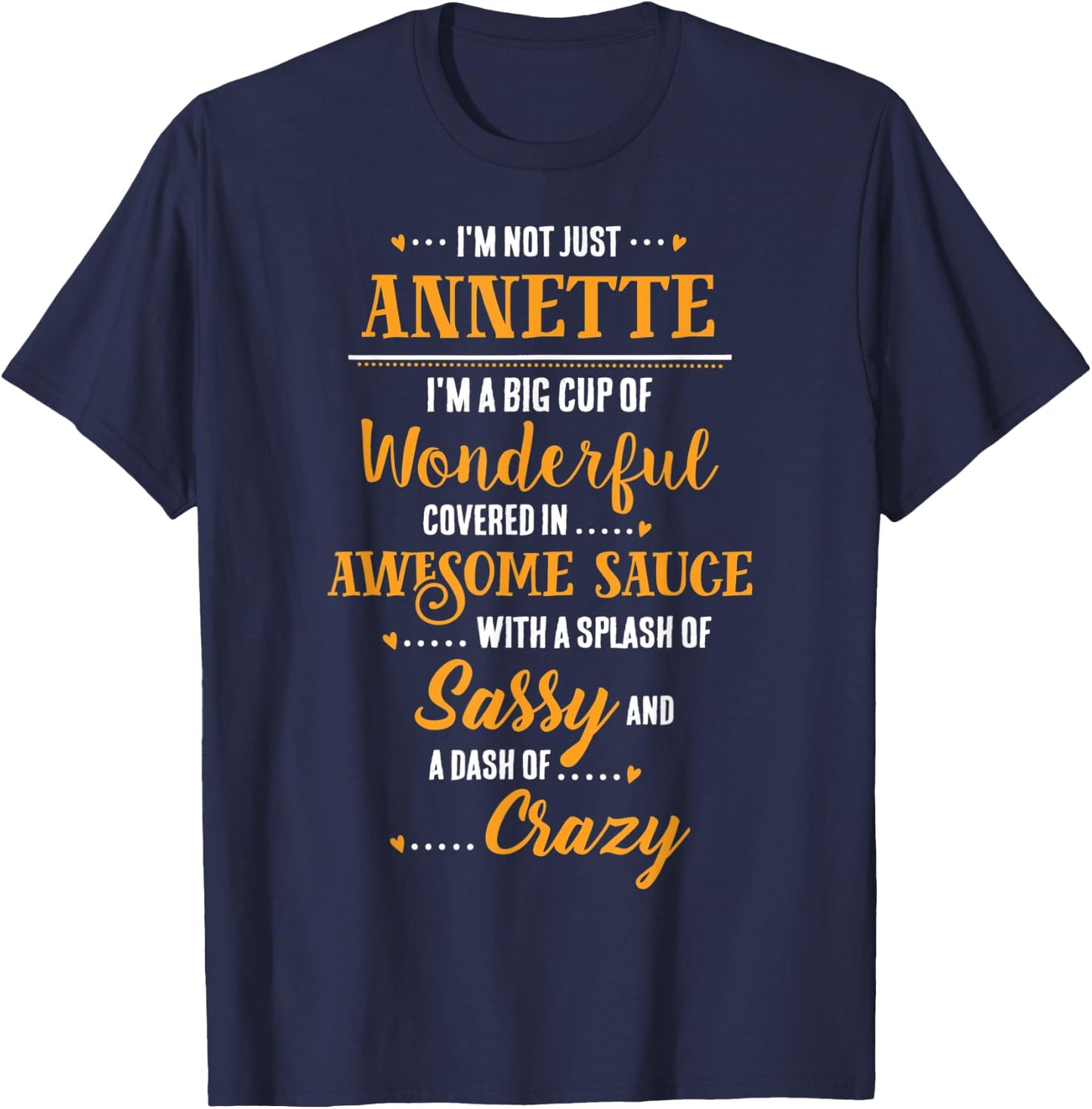 Inked - ANNETTE Big Cup Of Awesome Sassy Classy Crazy T-Shirt - T-Shirt | Navy
